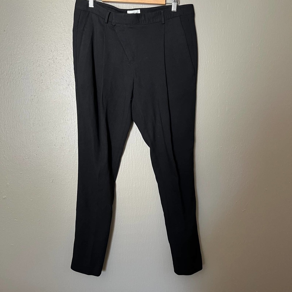 HELMUT LANG Black Angle Fry Size 10 casual workwear straight leg ankle high rise